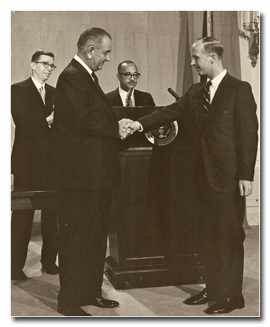 JT Dykman and Lyndon Baines Johnson