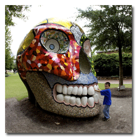 Niki de Saint Phalle Head, The Green, Charlotte, NC