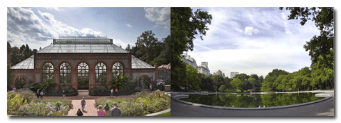 Formal Gardens and Conservatory. Conservatory Water in Central Park was built to reflect a conservatory that was never built.