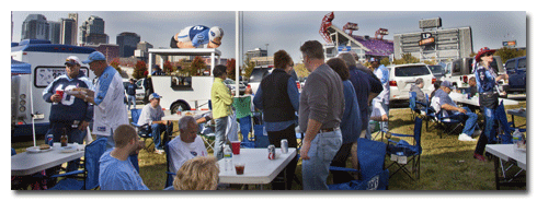 The Tennessee Titans substantial base of tailgating fans in the lots