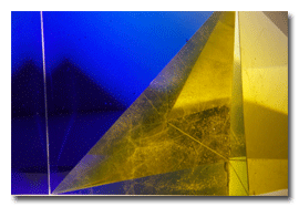 The Pyramid, mold-melted and cut glass, by Marian Karel at the Corning Museum of Glas