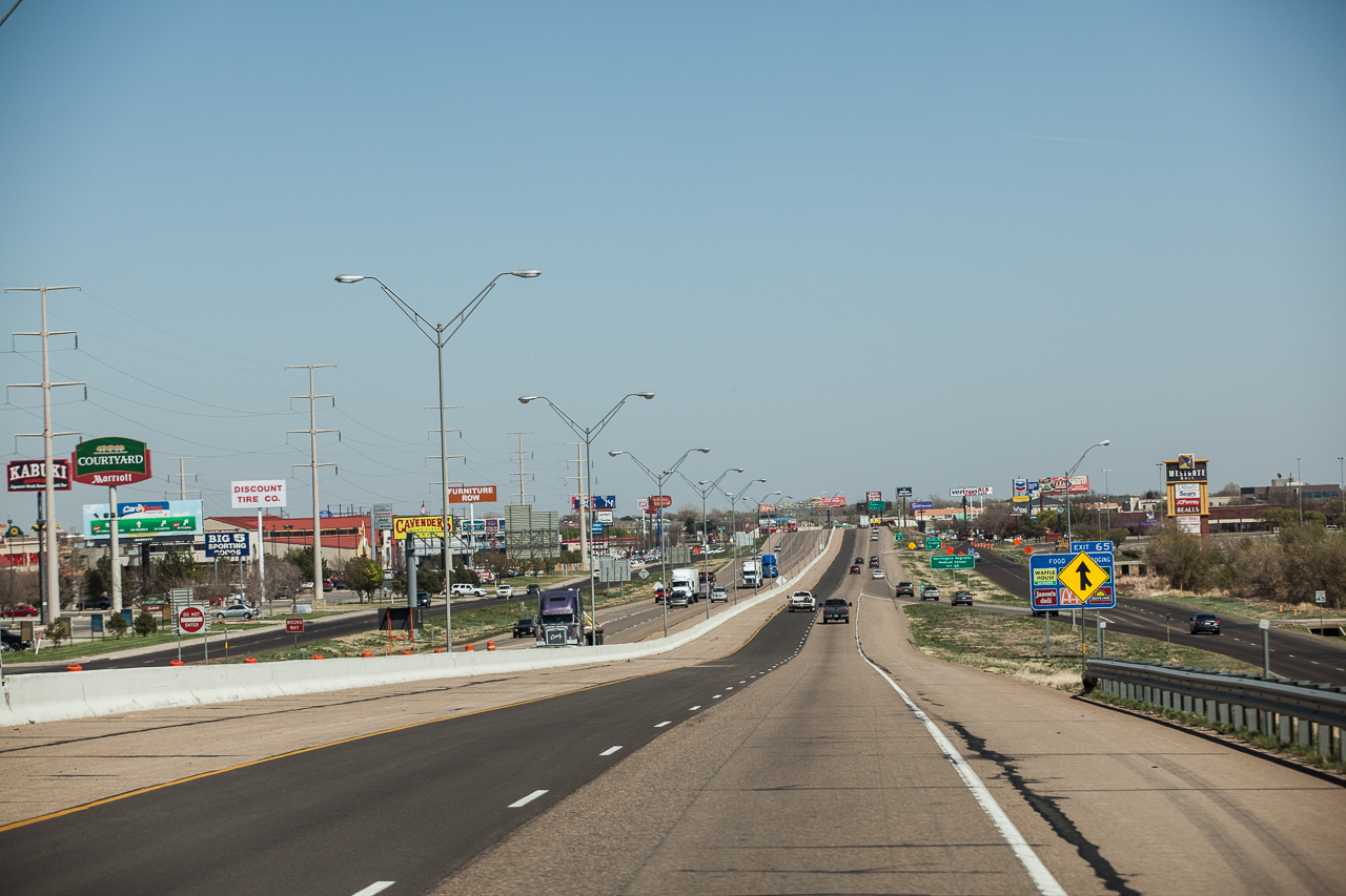 The scenic approach to town on I-40.