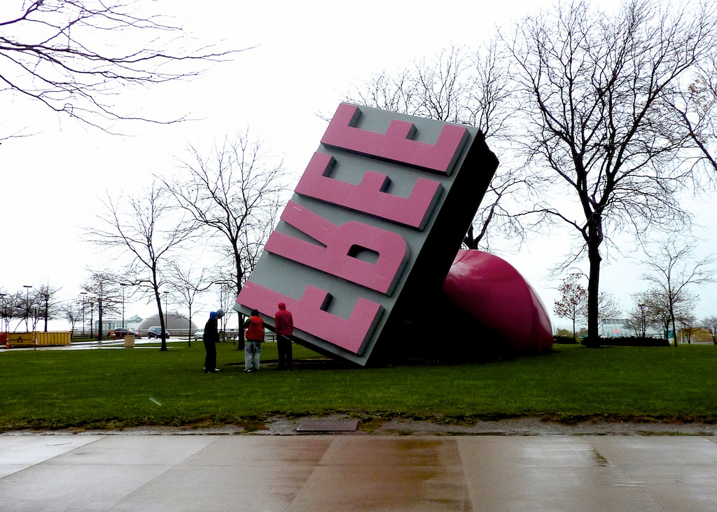 Willard Park: The world's largest rubber stamp created by Claus Oldenburg and Coosje van Bruggen