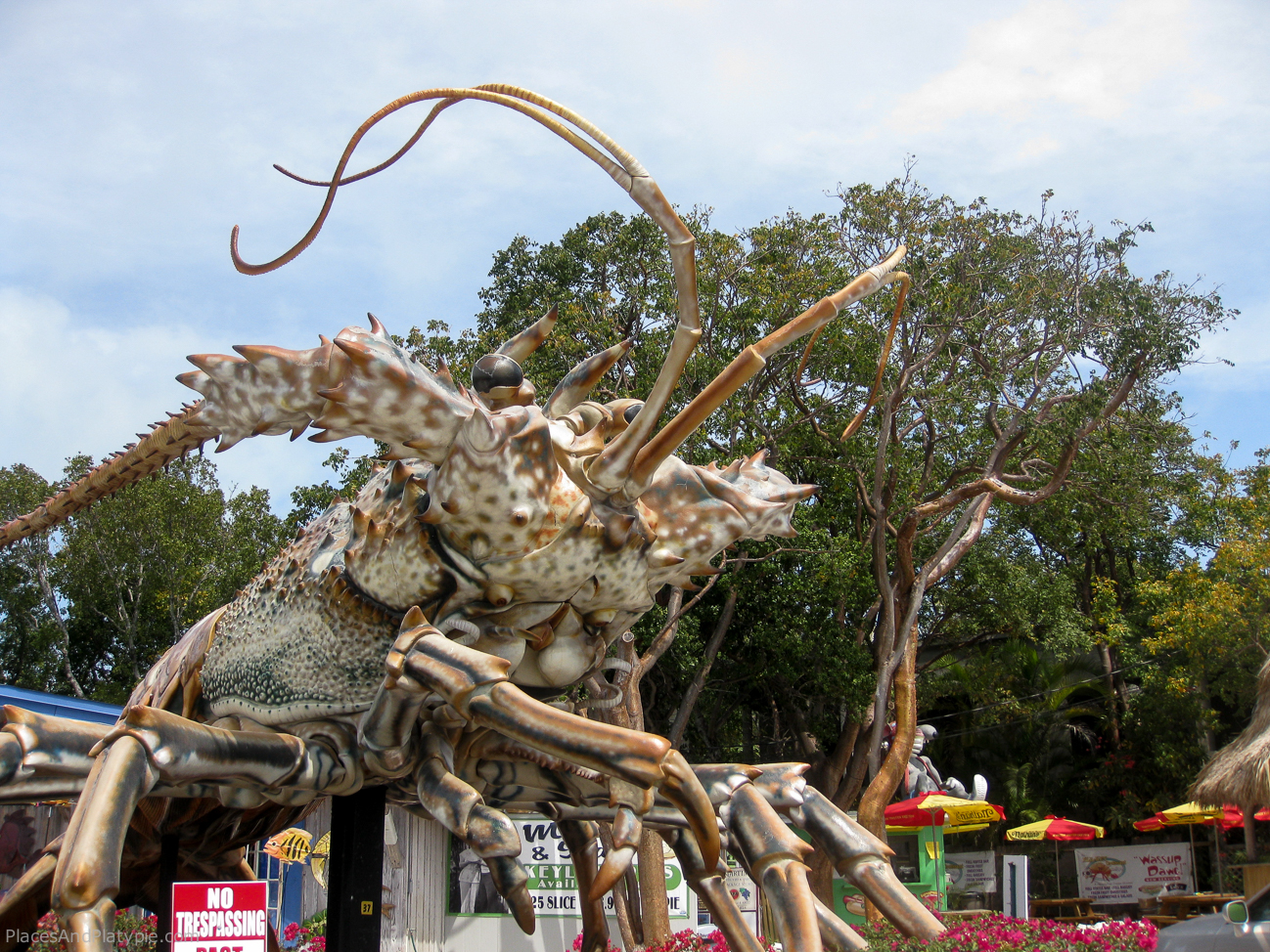 On our way to Key West, a giant Florida Lobster in front of a ticky-tacky gift shop welcomes us to the top of the Keys.