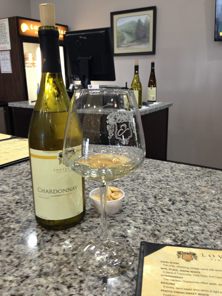 There were a couple of other people in the tasting room, where we enjoyed some pretty good wines. The Estate Reserve Chardonnay was oakey, buttery and wonderful. Kentucky Wine - who knew?