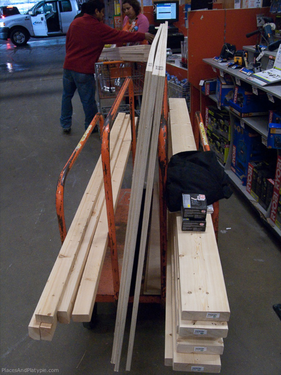 Buying the wood to build the raised floor to cover the sliding mechanism.
