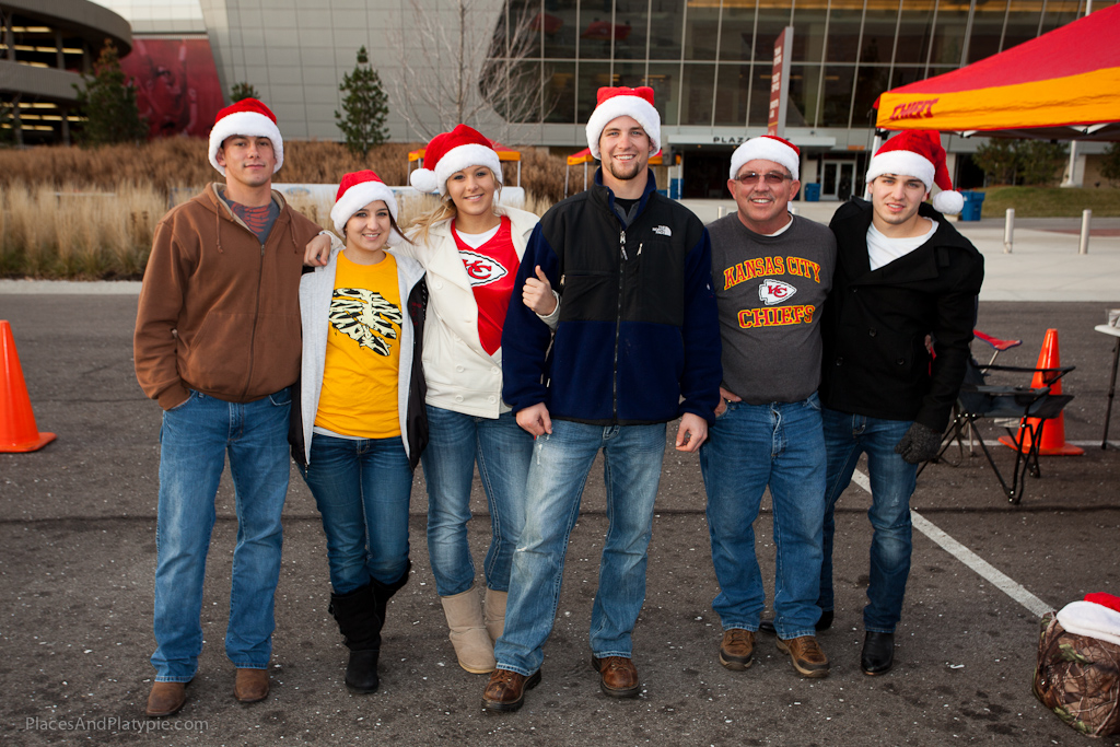 Great looking fan group right next to the stadium!