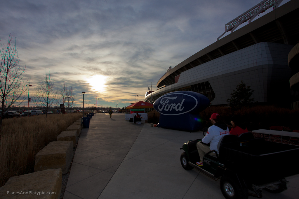 The stadium crews are hurrying everywhere to make things perfect