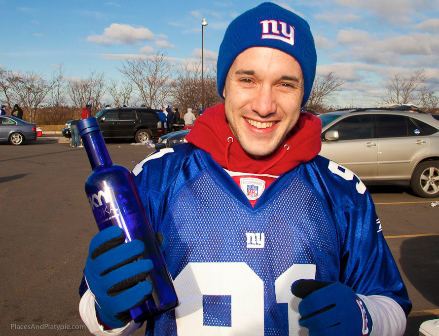 It's the only Vodka we drink, of course! It's GIANTS BLUE!