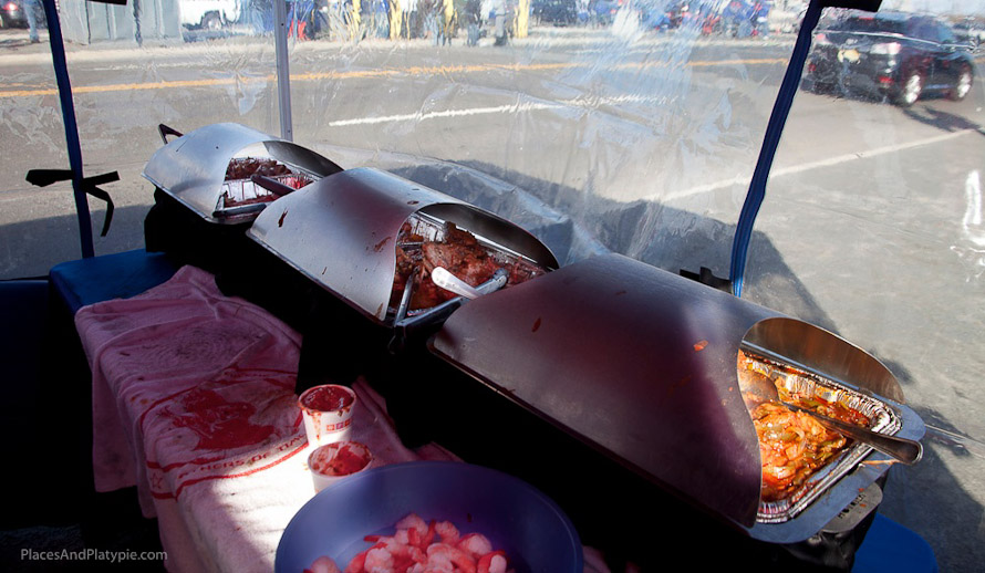Luxury tailgating party at the Meadowlands Stadium