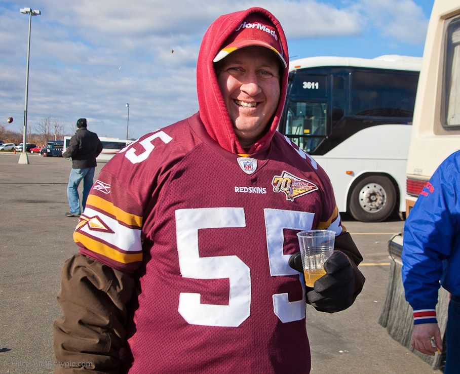 Burgundy and Gold Redsins fan (55 was Chris Hanberger)