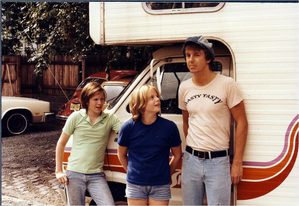 Mike, Liz and Bernie ready to go. Leaving the back of Garfield Street in Washington DC. Circa:1978