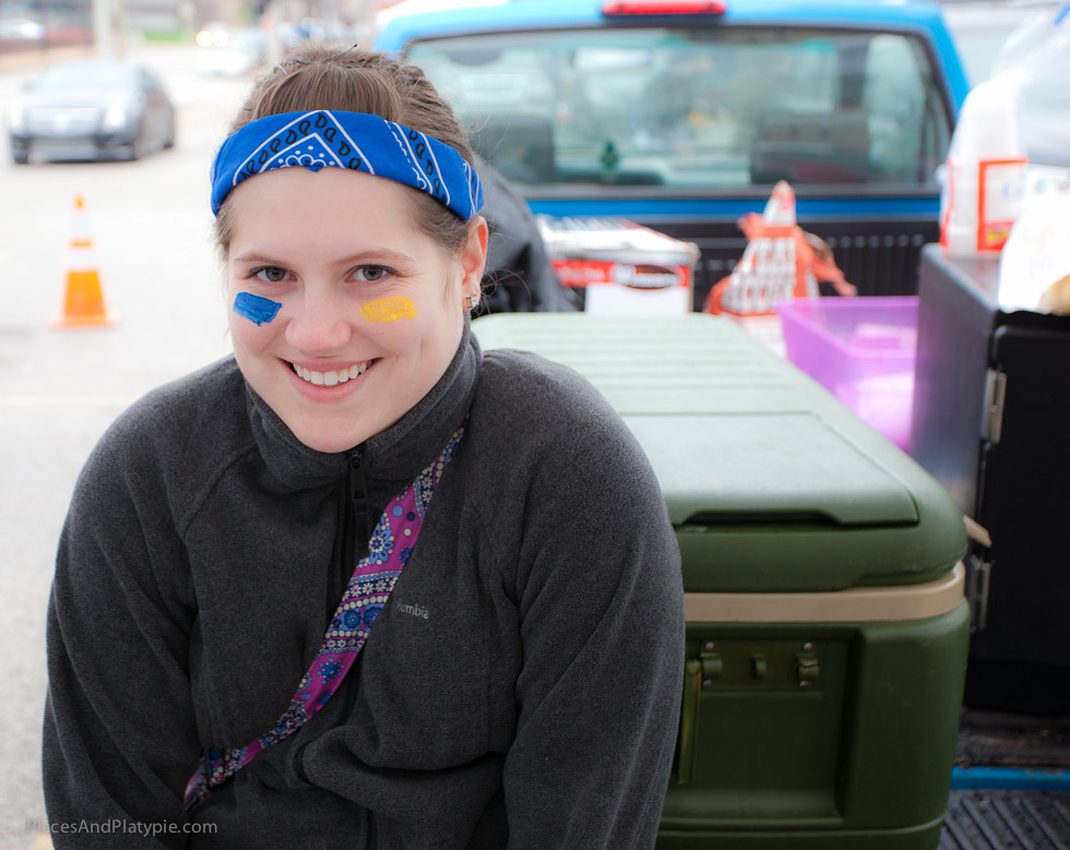 One of the Rams ladies of tailgating - beautiful!