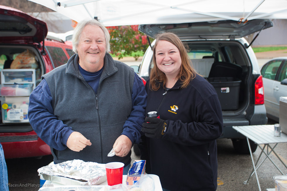 These fans love tailgating no matter what - THEY know what true tailgating is!