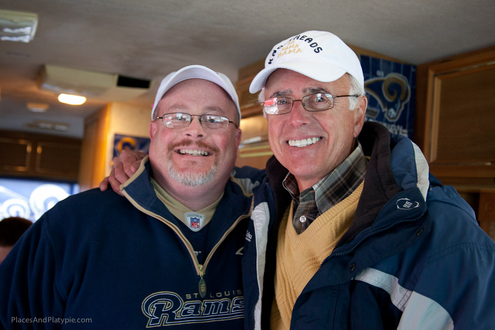 Inside the KnottHeads RV is more Rams fan material than around the whole stadium dome!