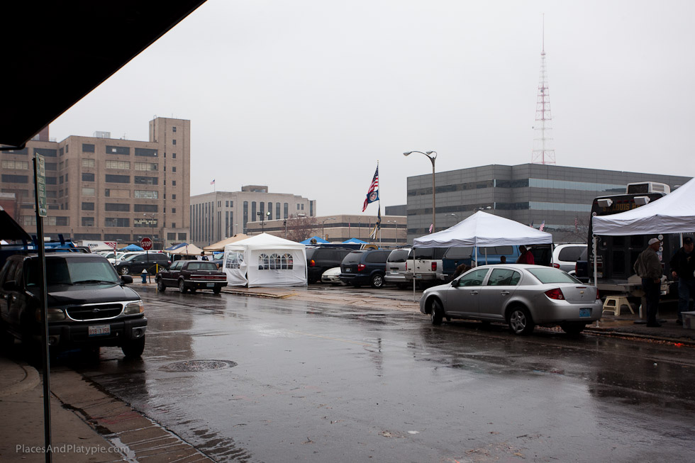 Tailgating Tents are great but tents with SIDES are perfect on a day like this!