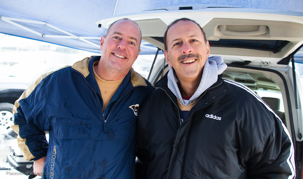 A little rain and wind doesn't slow US down!  Go Rams!