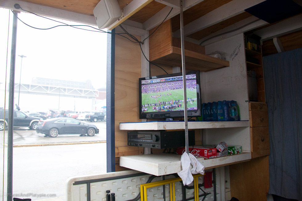 Fan van dry spot - whew!