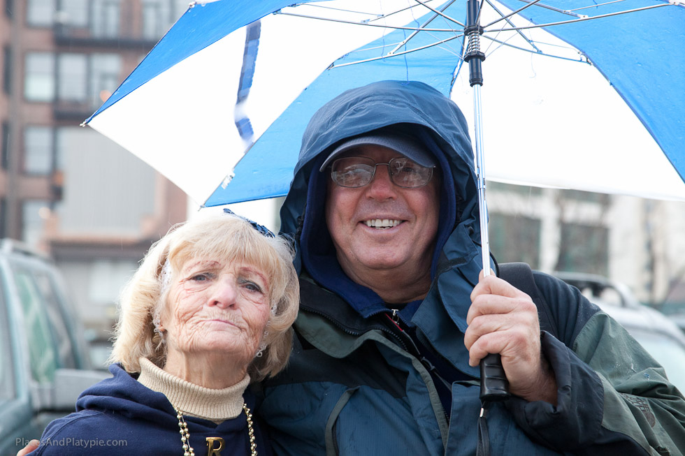 Bernie with one of the nicest Ram fans!