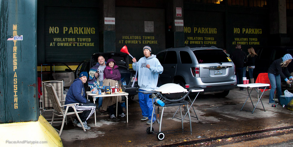 Crucial tailgating implements - Beer Bong, Grill, Chairs, Table, Beer and GREAT FRIENDS!