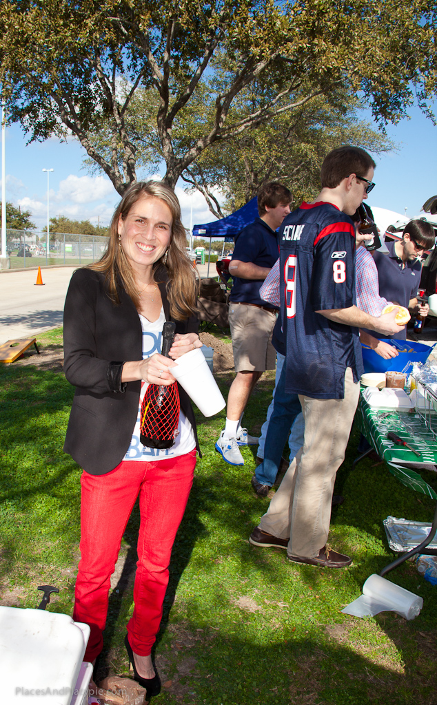 Champagne works for tailgating!