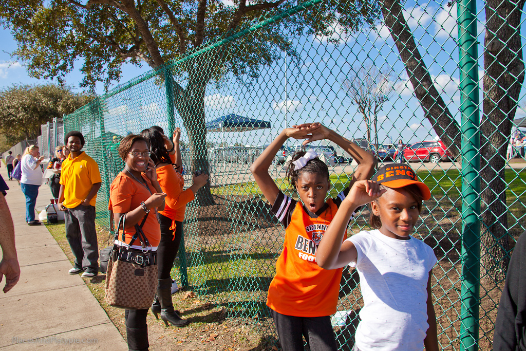 Visiting Bengals fans outside the gates  - wonder what happened to them?