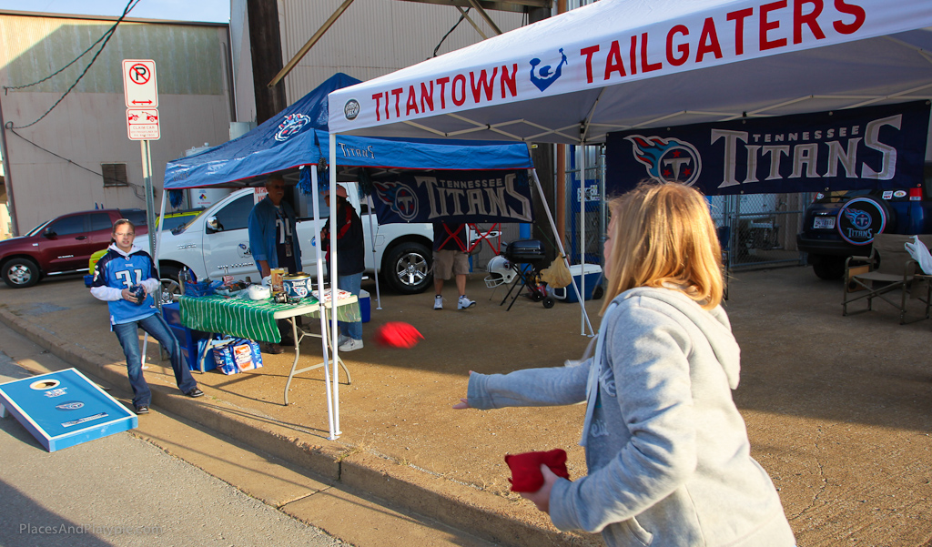 On the other side of the overpass are the  'Titantown Tailgaters'. We'll come by last for them!