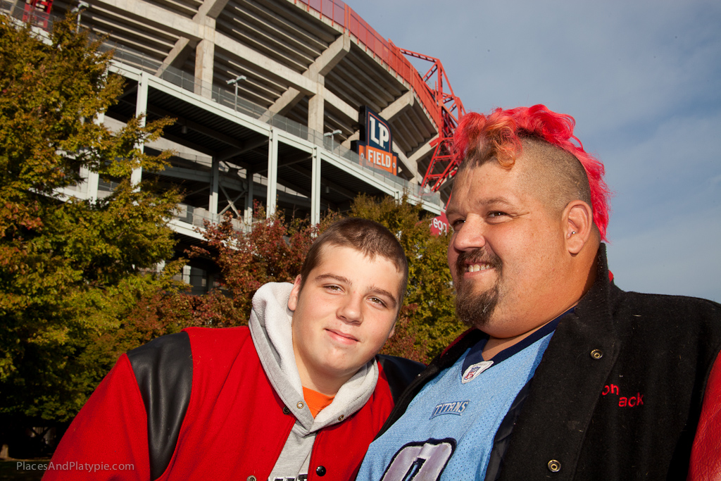 Both Yukon Jack and his son are wrestlers AND TITANS FANS!