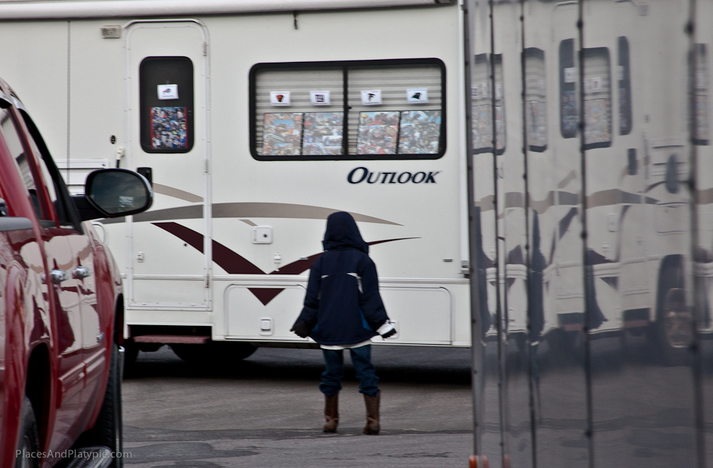 Gameday we put up collages of pictures from previous tailgating at stadiums we have visited - caught one of the kids' imagination!