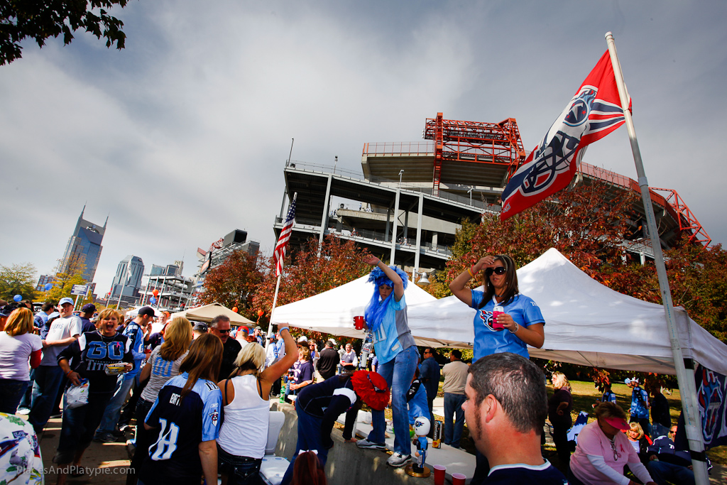 Getting ready to sing the Anthem and do the Titans Cheer (see video)