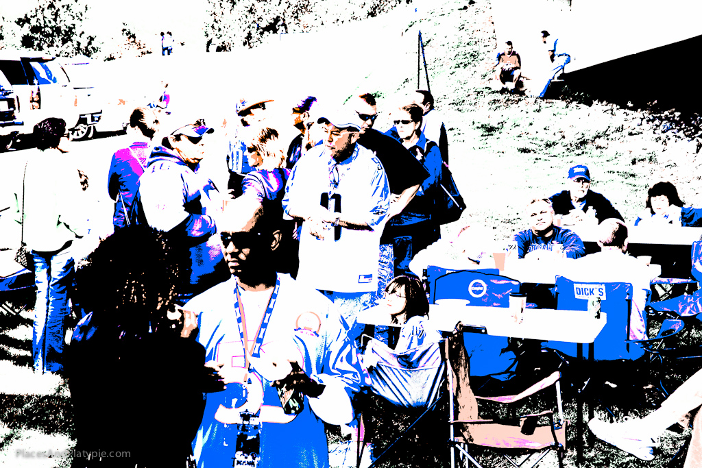 True Blue Titans fans enjoy the buffet
